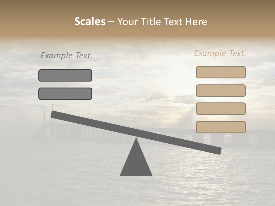 Water Clouds Bridge PowerPoint Template