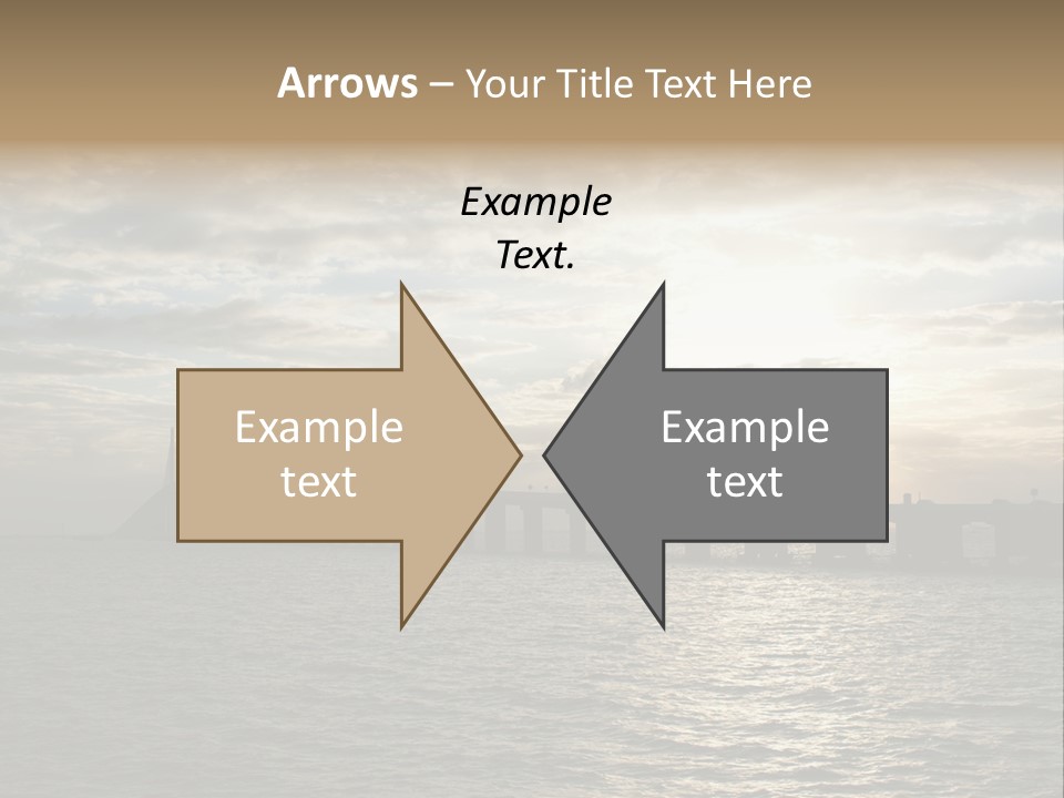 Water Clouds Bridge PowerPoint Template