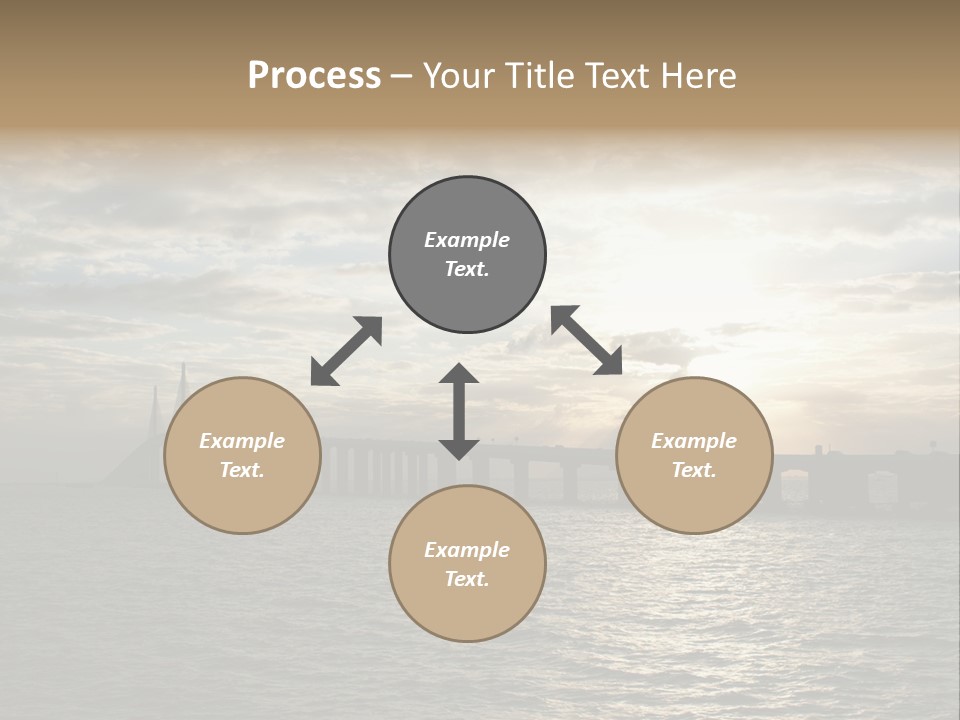 Water Clouds Bridge PowerPoint Template