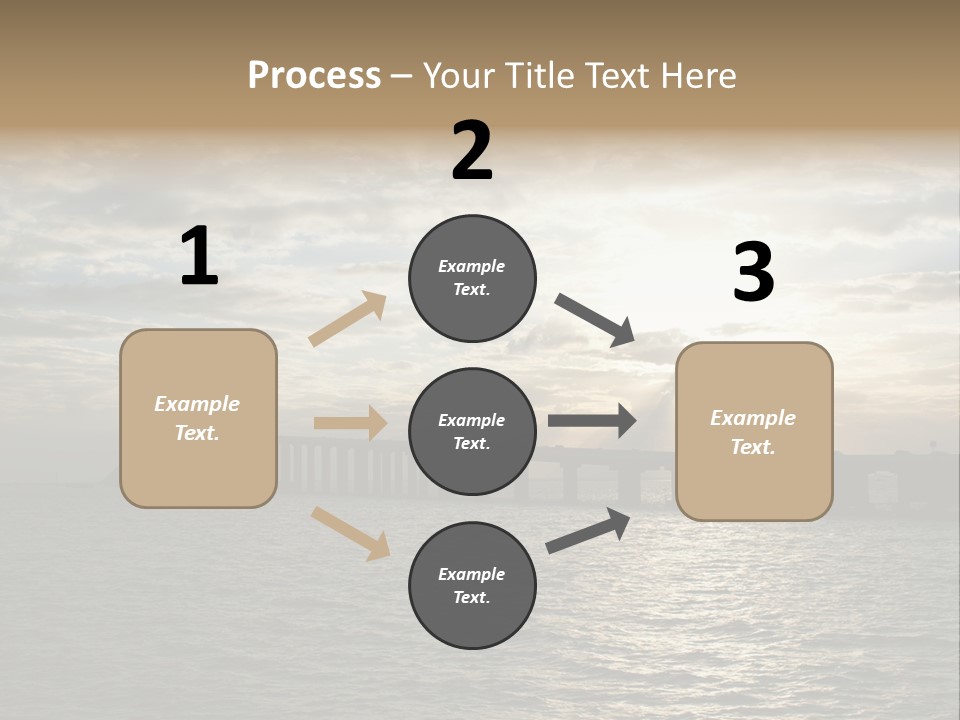 Water Clouds Bridge PowerPoint Template