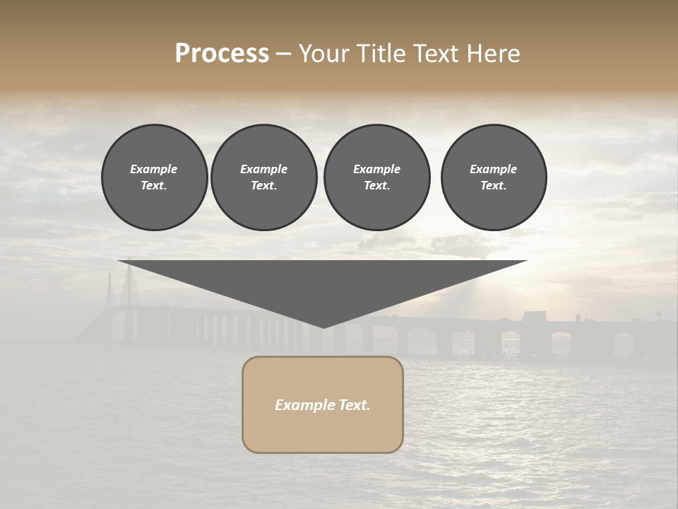 Water Clouds Bridge PowerPoint Template