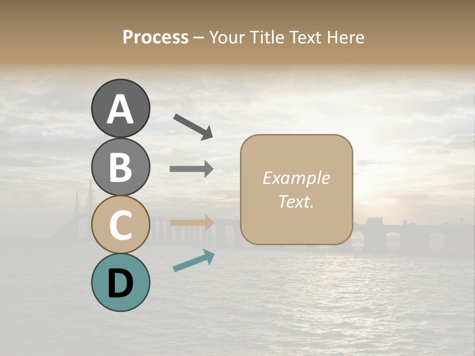 Water Clouds Bridge PowerPoint Template