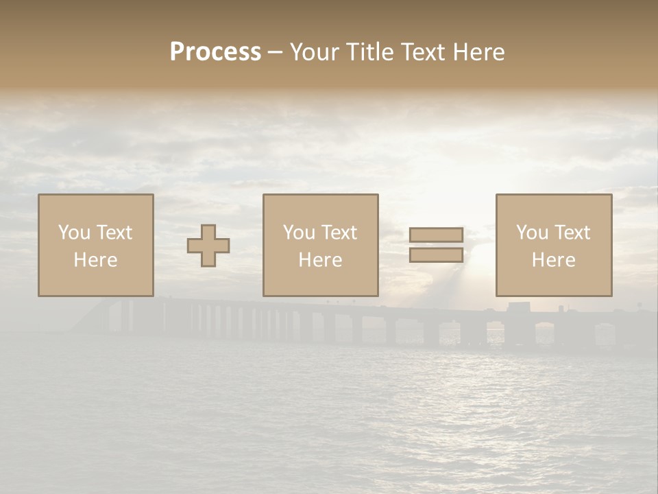 Water Clouds Bridge PowerPoint Template