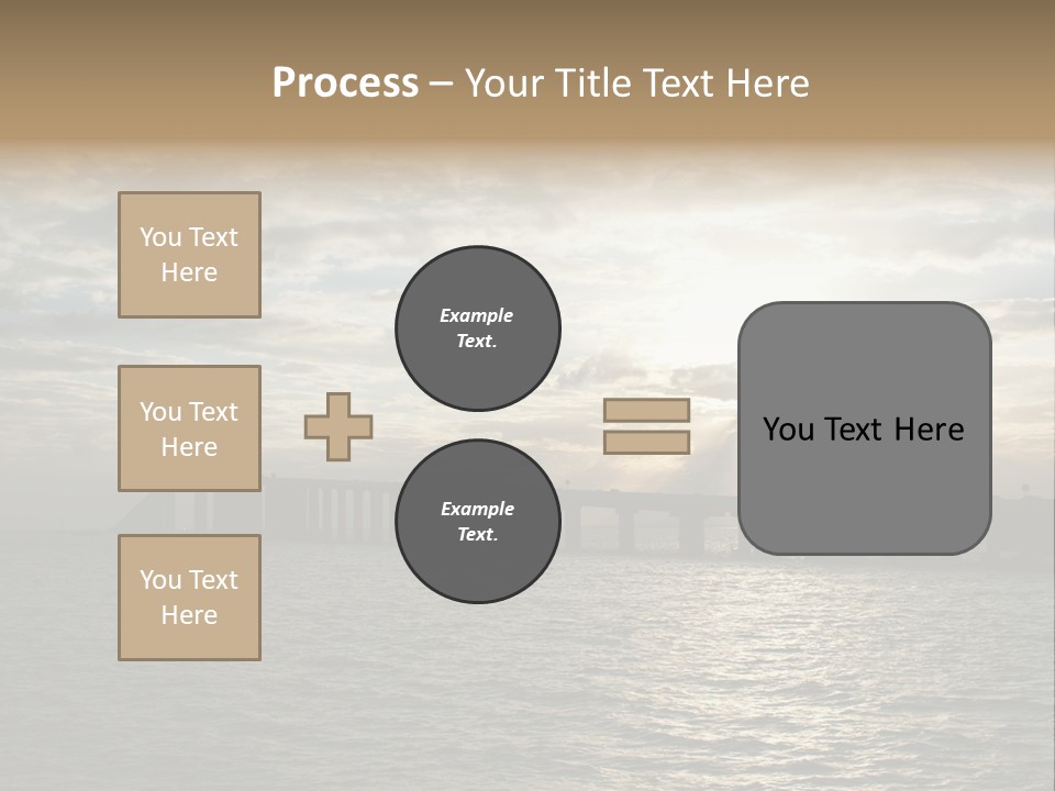 Water Clouds Bridge PowerPoint Template