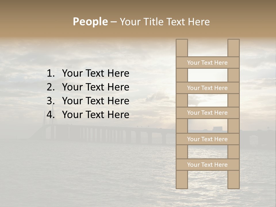 Water Clouds Bridge PowerPoint Template