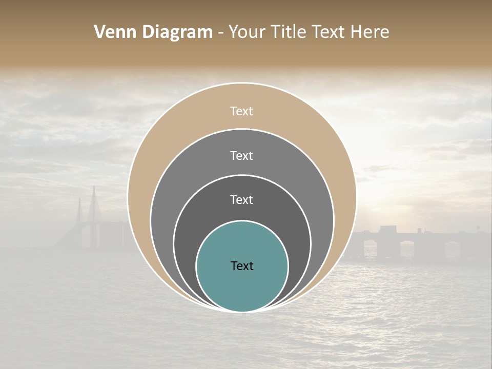 Water Clouds Bridge PowerPoint Template