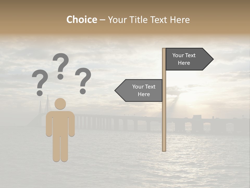 Water Clouds Bridge PowerPoint Template