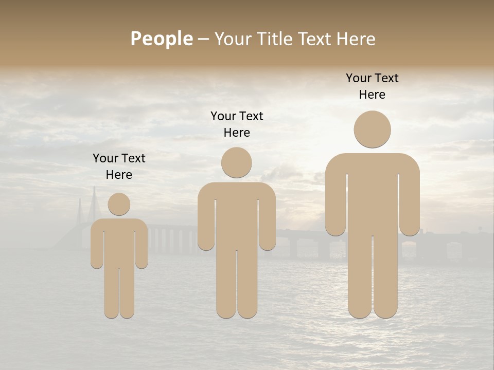 Water Clouds Bridge PowerPoint Template