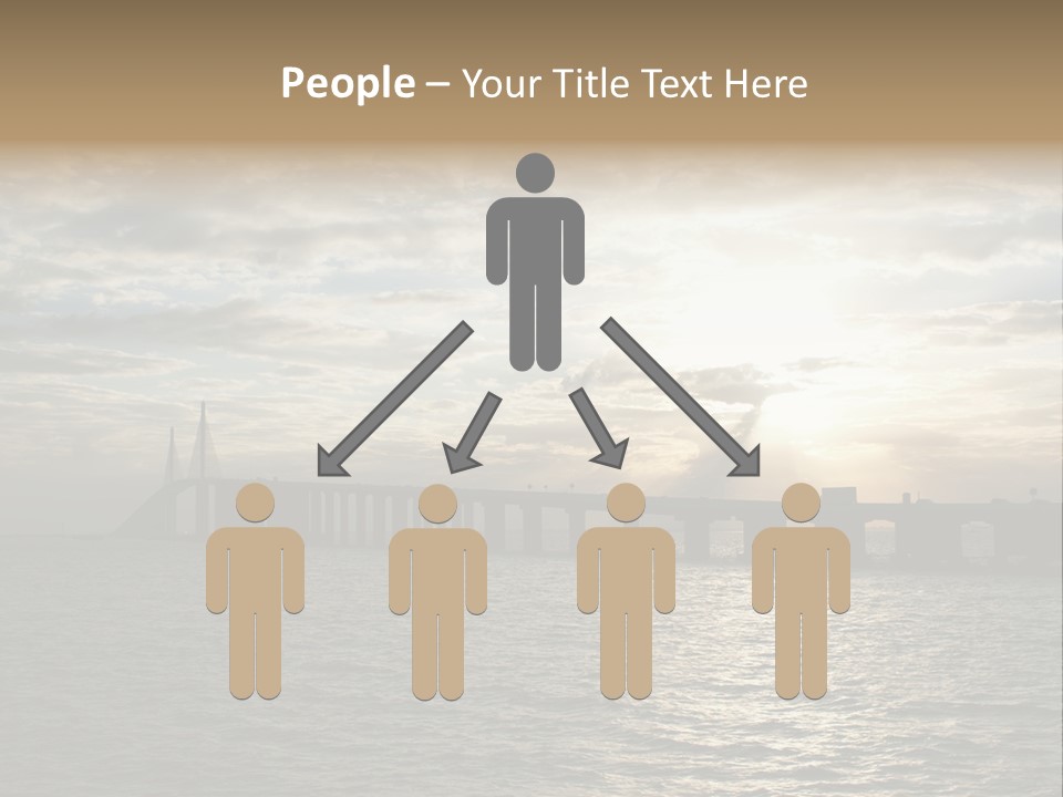 Water Clouds Bridge PowerPoint Template