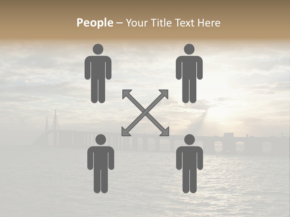 Water Clouds Bridge PowerPoint Template