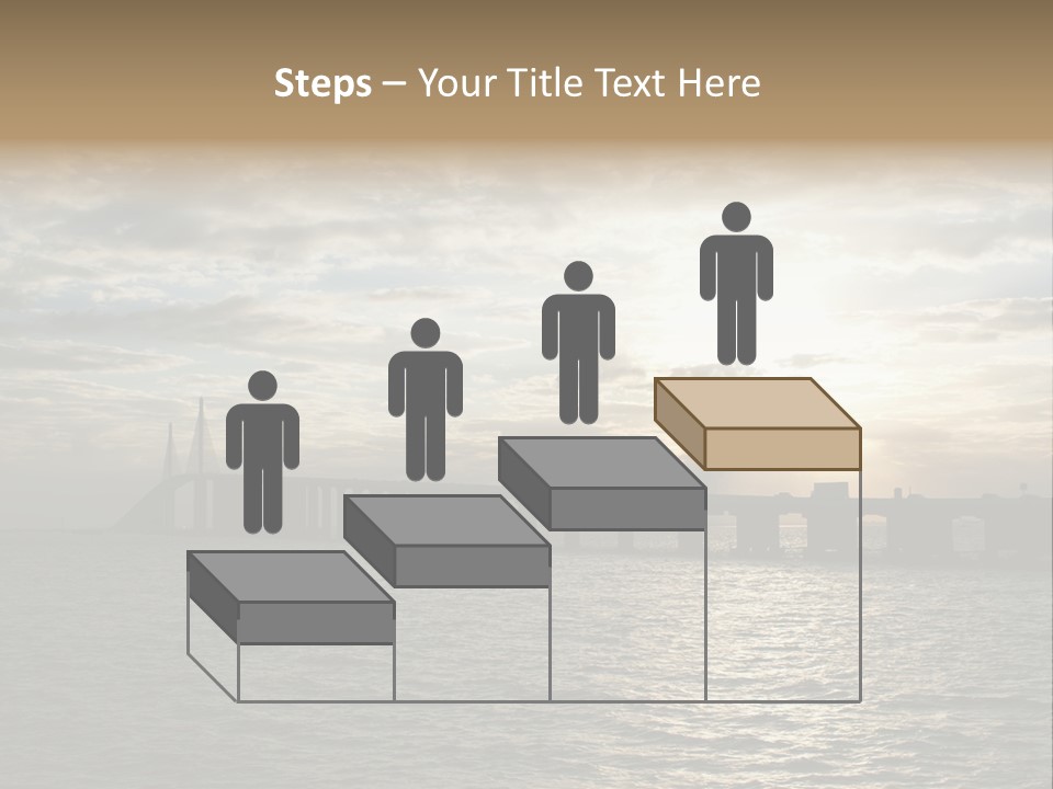 Water Clouds Bridge PowerPoint Template