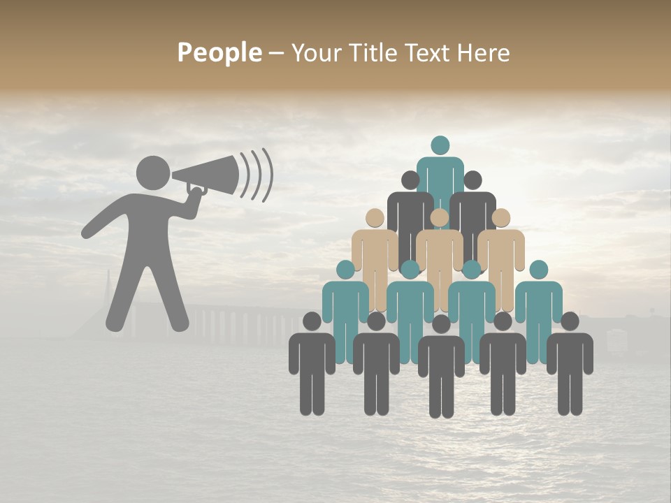 Water Clouds Bridge PowerPoint Template