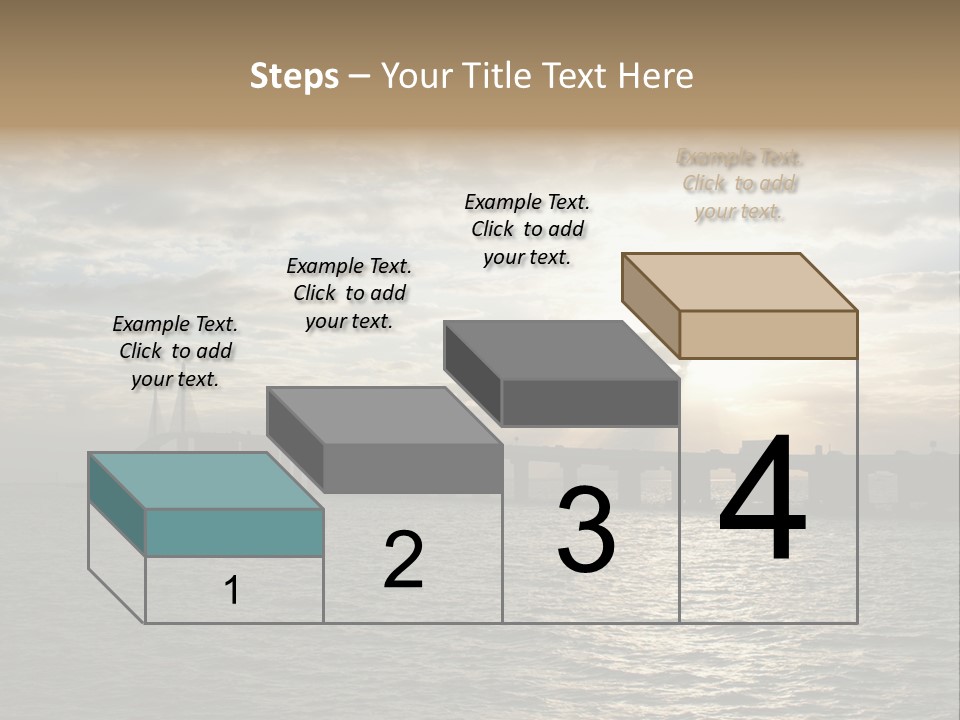 Water Clouds Bridge PowerPoint Template