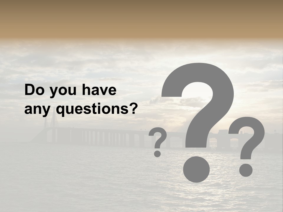 Water Clouds Bridge PowerPoint Template