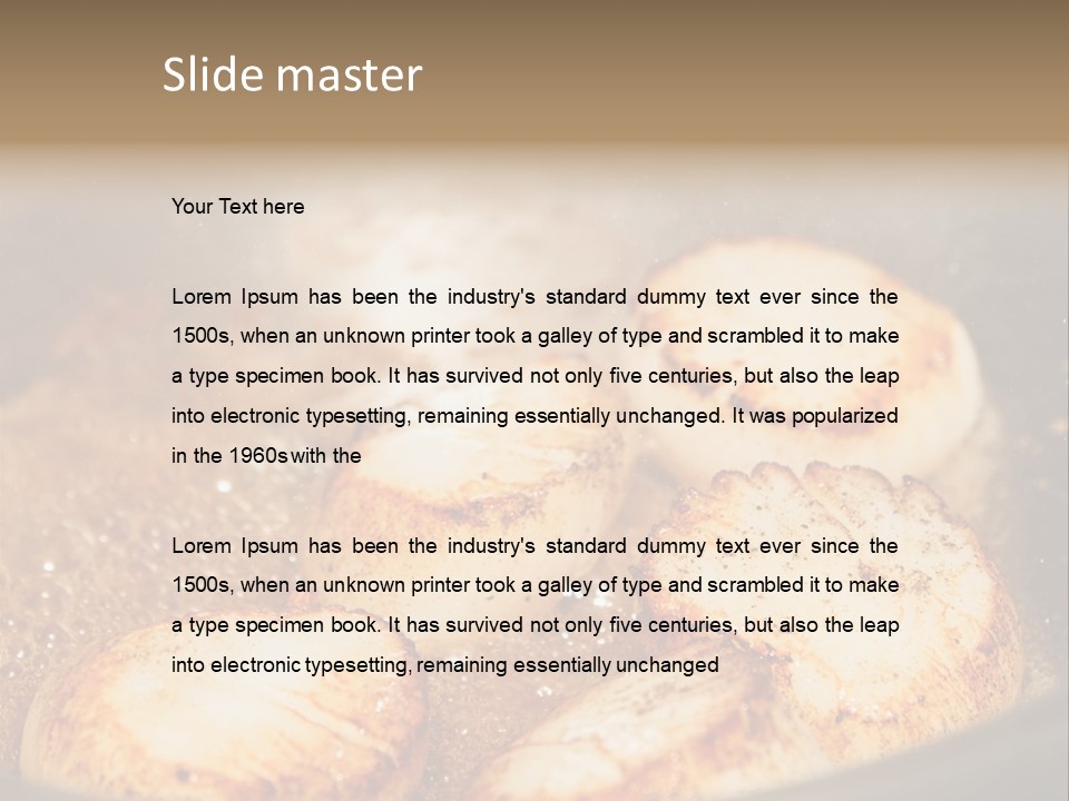 Oil Scallop Food PowerPoint Template