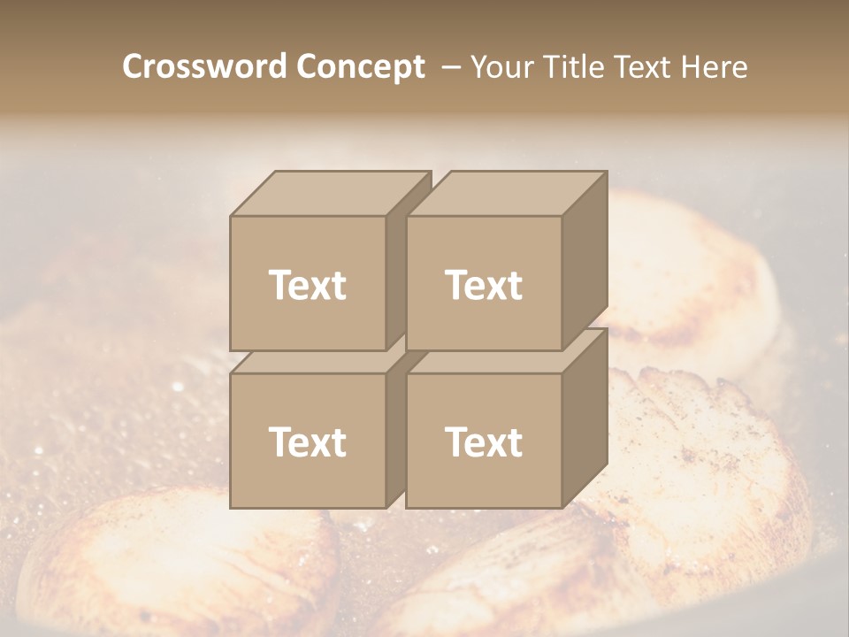 Oil Scallop Food PowerPoint Template