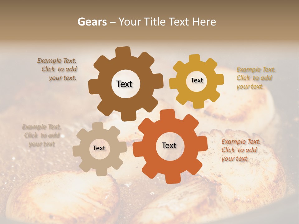 Oil Scallop Food PowerPoint Template