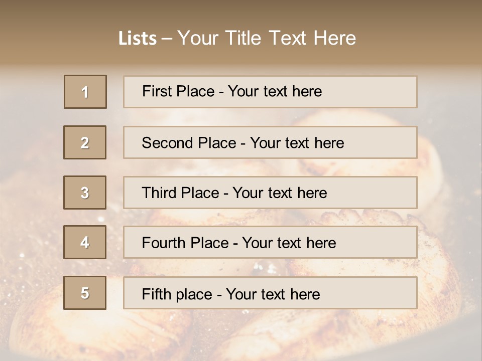Oil Scallop Food PowerPoint Template
