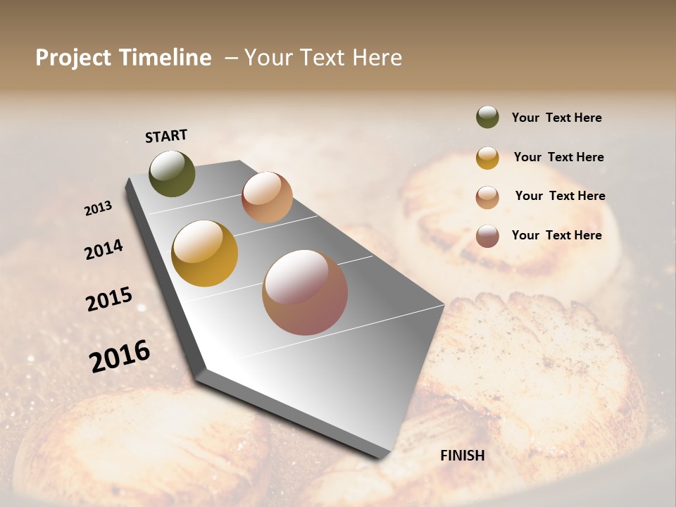 Oil Scallop Food PowerPoint Template