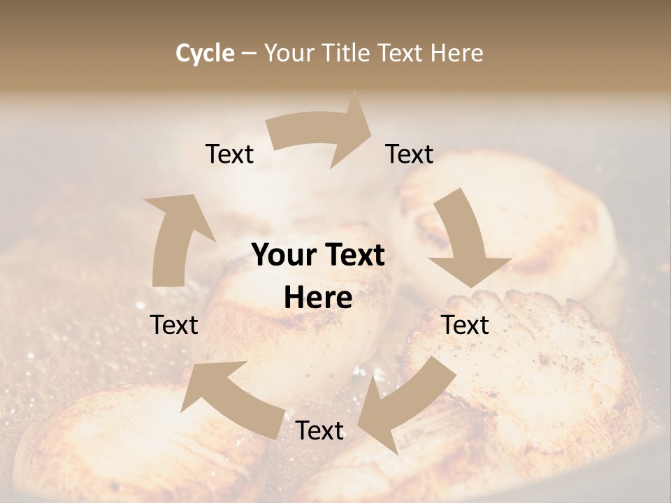 Oil Scallop Food PowerPoint Template