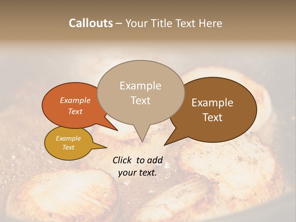 Oil Scallop Food PowerPoint Template