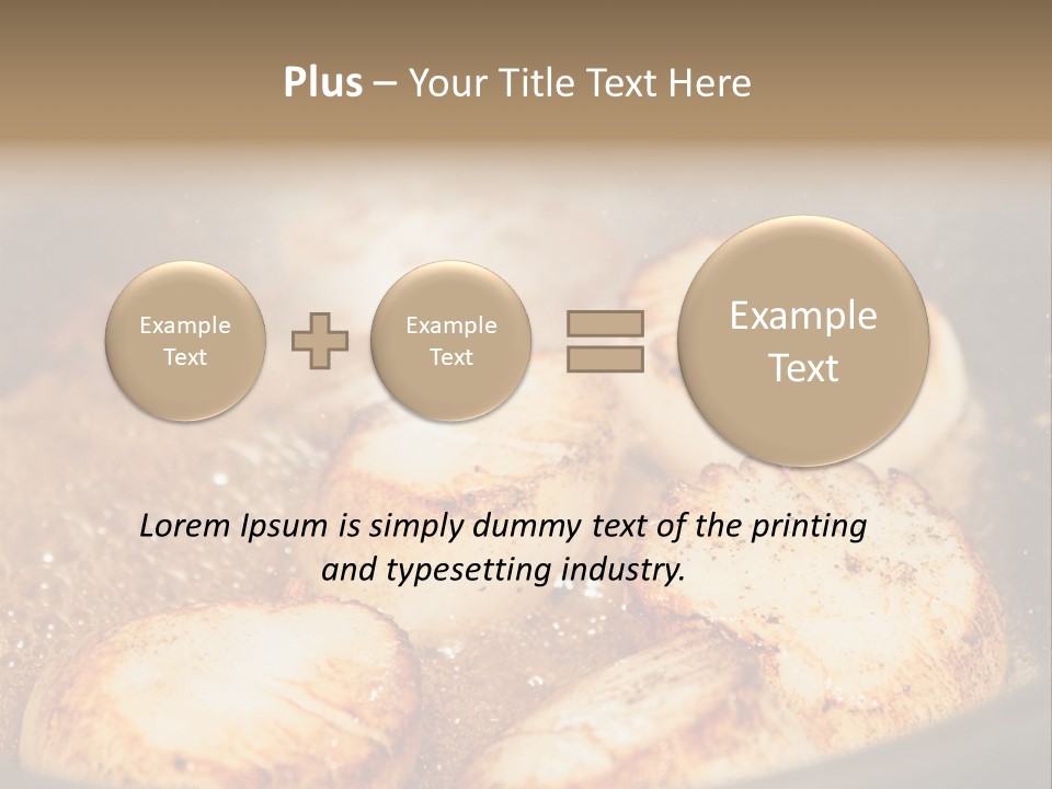 Oil Scallop Food PowerPoint Template