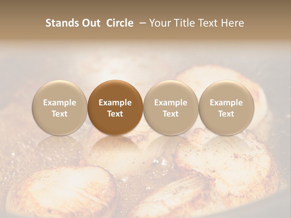 Oil Scallop Food PowerPoint Template