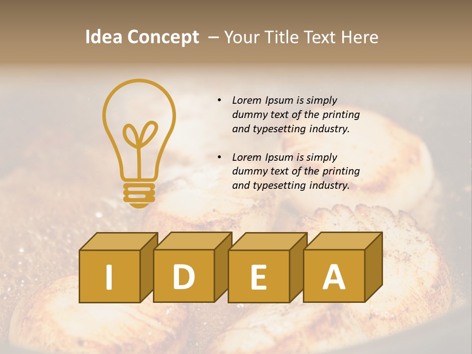 Oil Scallop Food PowerPoint Template