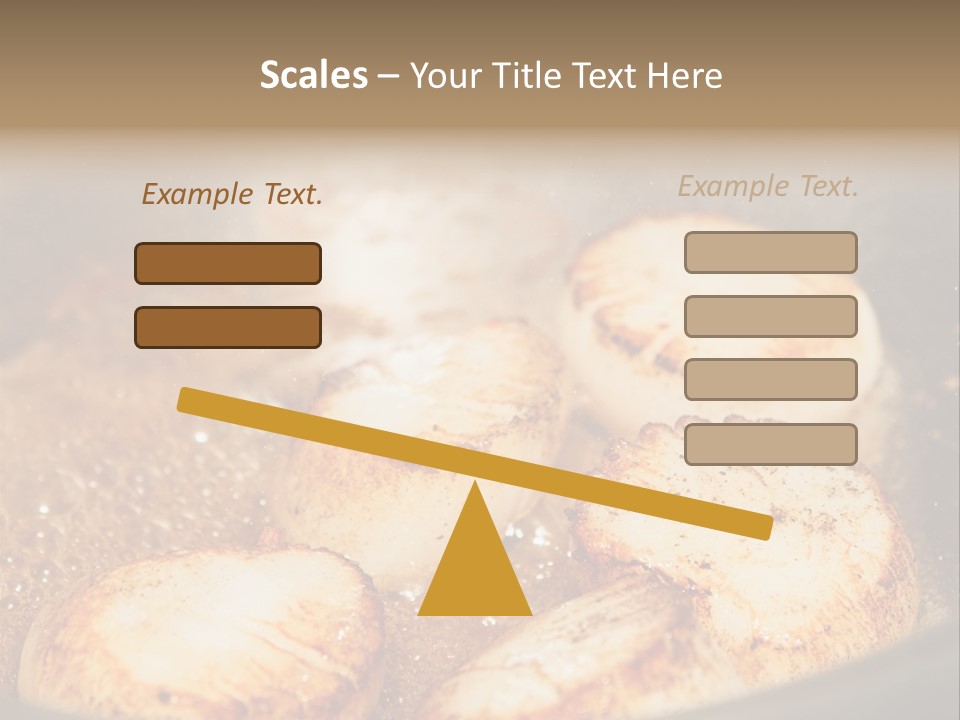 Oil Scallop Food PowerPoint Template