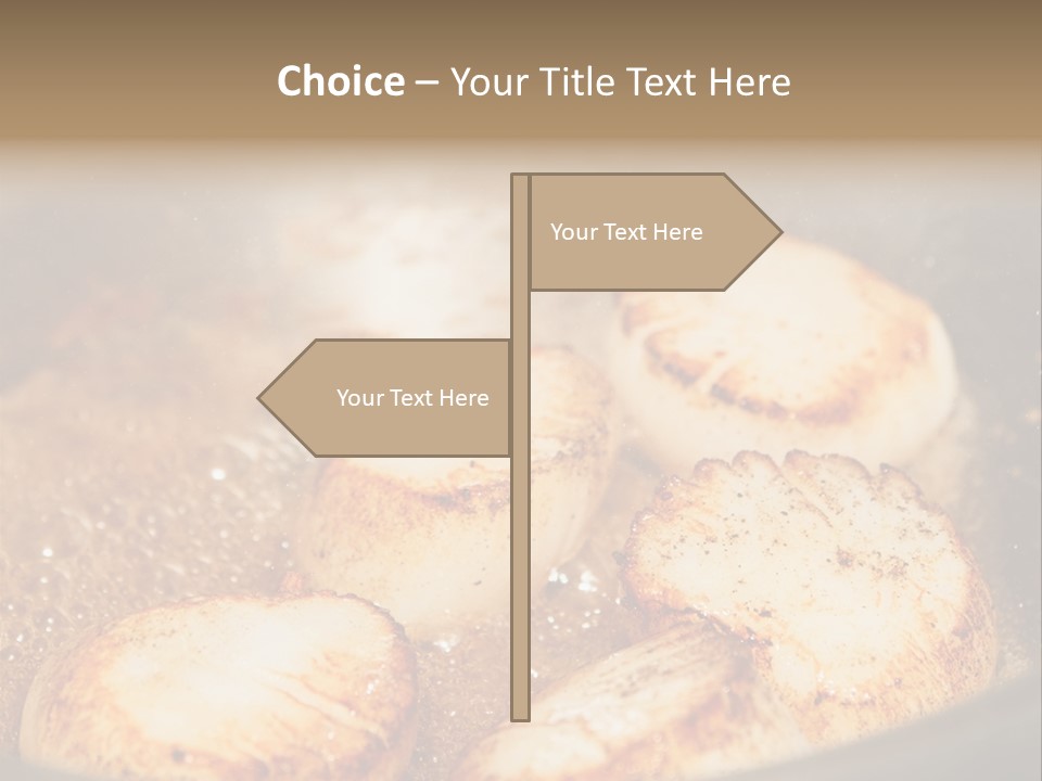 Oil Scallop Food PowerPoint Template