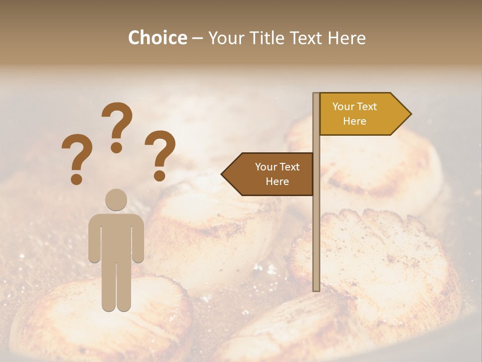 Oil Scallop Food PowerPoint Template