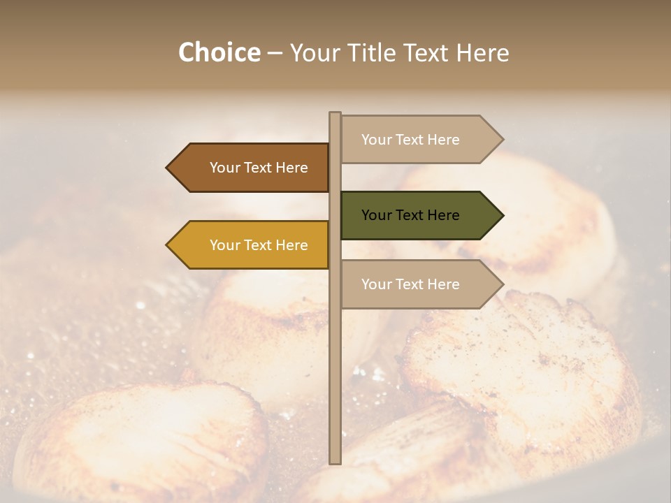 Oil Scallop Food PowerPoint Template