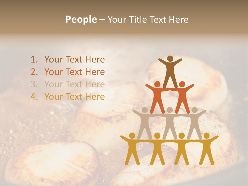 Oil Scallop Food PowerPoint Template