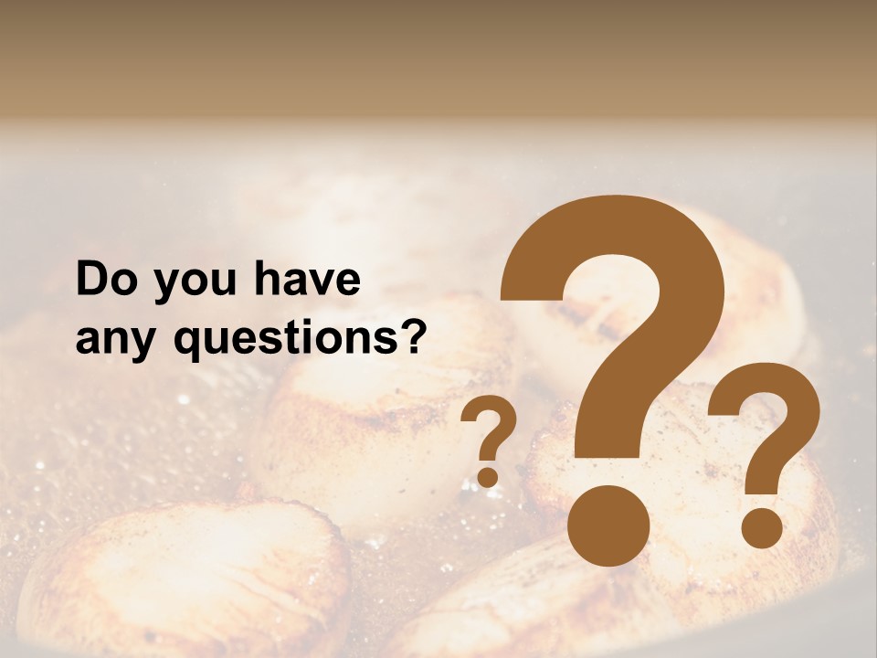 Oil Scallop Food PowerPoint Template