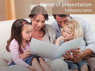 Smile Read Daughter PowerPoint Template