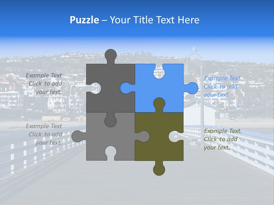 Path Green White PowerPoint Template