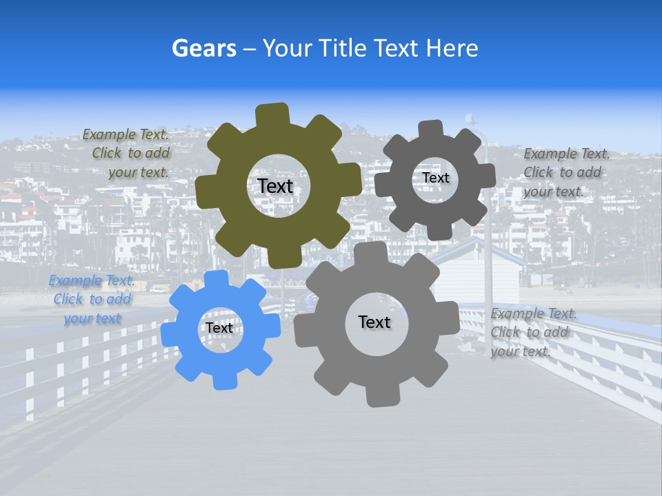 Path Green White PowerPoint Template