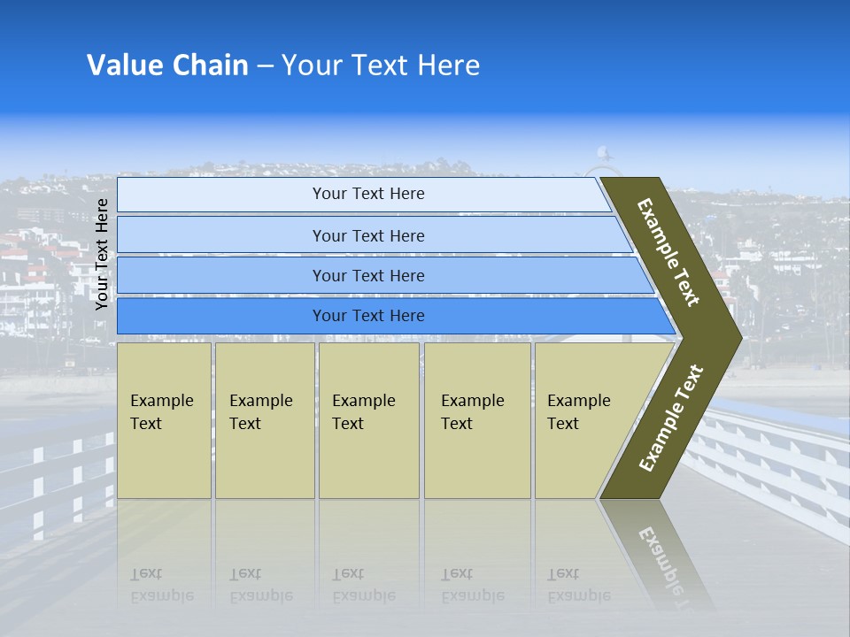 Path Green White PowerPoint Template