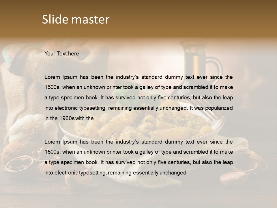 Vegetarian Traditional Cuisine Garlic PowerPoint Template