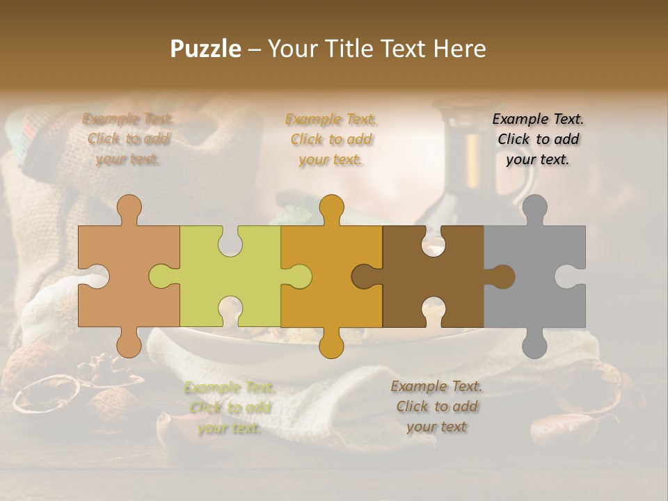 Vegetarian Traditional Cuisine Garlic PowerPoint Template