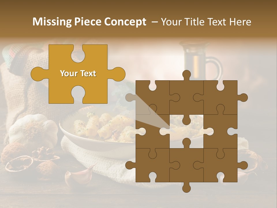 Vegetarian Traditional Cuisine Garlic PowerPoint Template