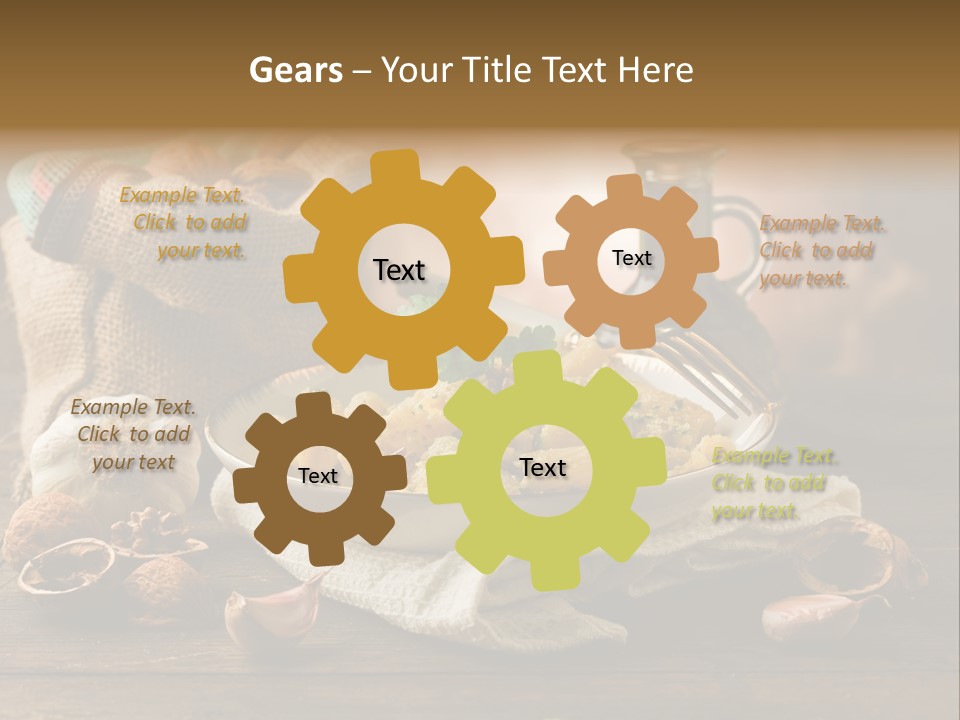 Vegetarian Traditional Cuisine Garlic PowerPoint Template