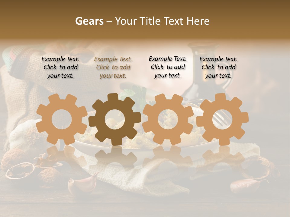 Vegetarian Traditional Cuisine Garlic PowerPoint Template