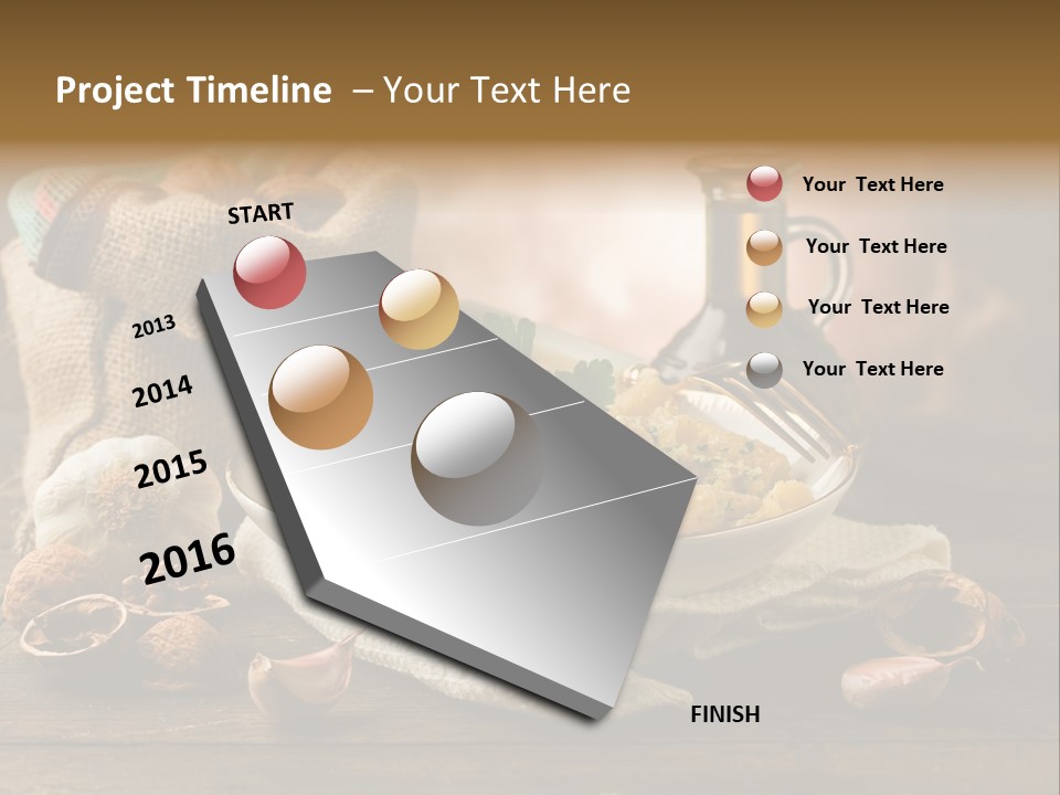 Vegetarian Traditional Cuisine Garlic PowerPoint Template