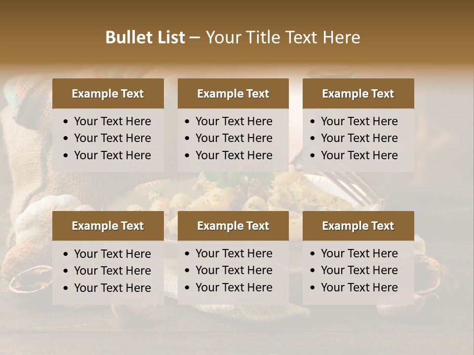 Vegetarian Traditional Cuisine Garlic PowerPoint Template