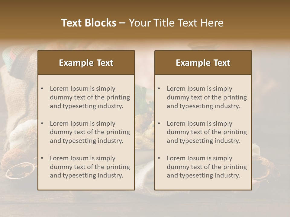 Vegetarian Traditional Cuisine Garlic PowerPoint Template