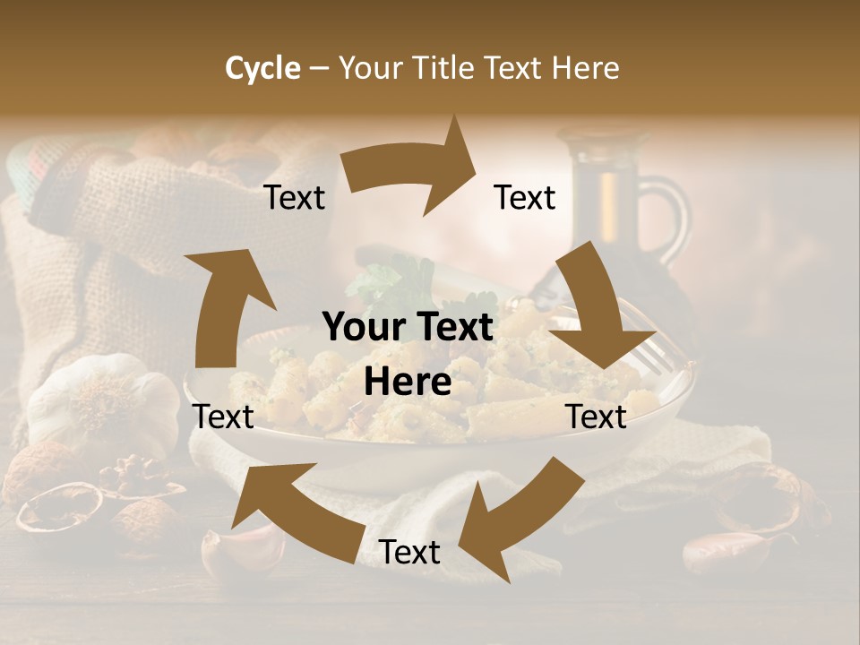 Vegetarian Traditional Cuisine Garlic PowerPoint Template