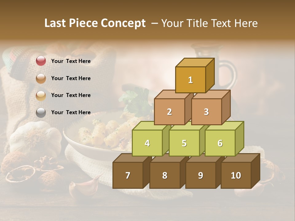 Vegetarian Traditional Cuisine Garlic PowerPoint Template