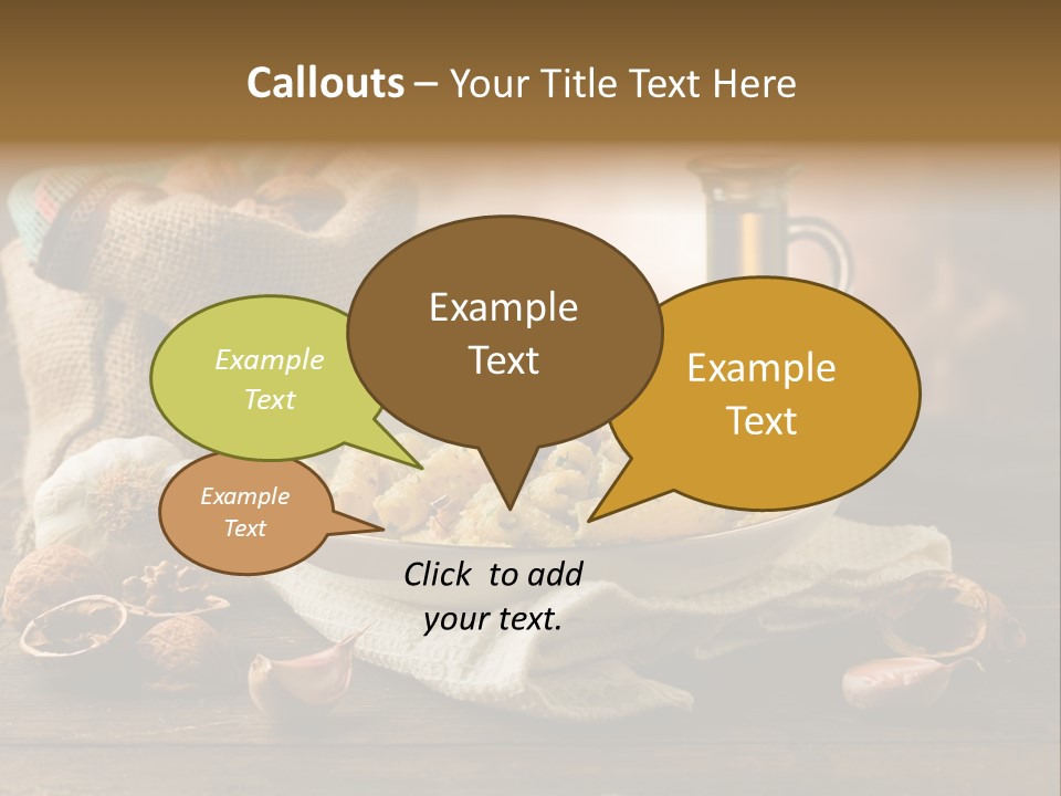 Vegetarian Traditional Cuisine Garlic PowerPoint Template