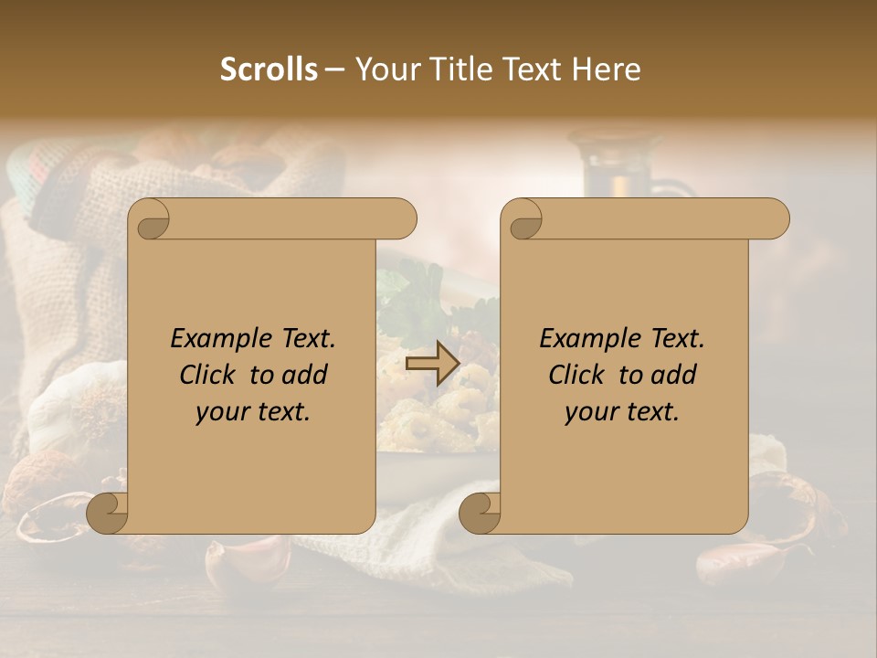Vegetarian Traditional Cuisine Garlic PowerPoint Template